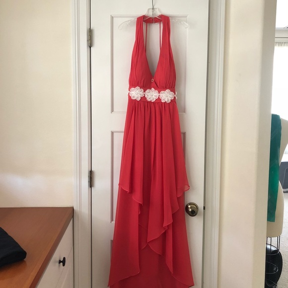 💃Ever-Pretty || Coral Formal Maxi Dress - Picture 2 of 8